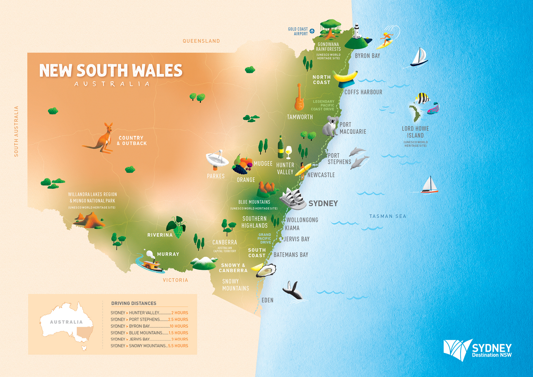 ニューサウスウェールズ州MAP